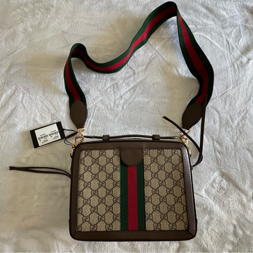 Gucci Brown and Green Crossbody Bag - Picture 3 of 8
